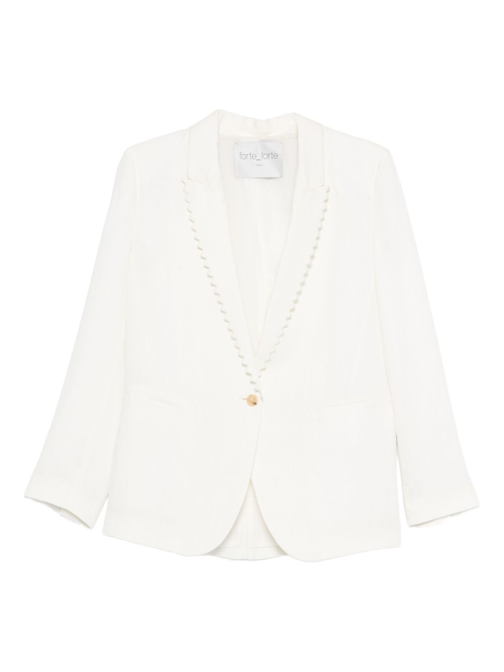 Forte Forte Linen single-breasted jacket WHITE