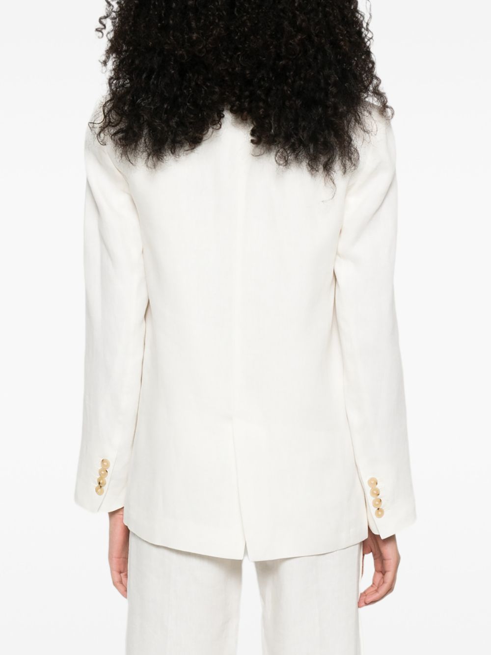 Forte Forte Linen single-breasted jacket WHITE