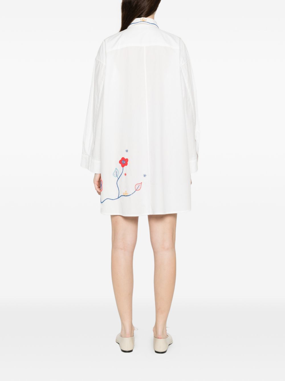 Forte Forte Embroidered cotton shirt WHITE