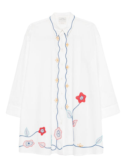Forte Forte Embroidered cotton shirt WHITE