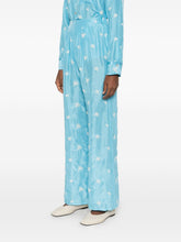 Forte Forte Embroidered silk trousers LIGHT BLUE