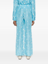 Forte Forte Embroidered silk trousers LIGHT BLUE