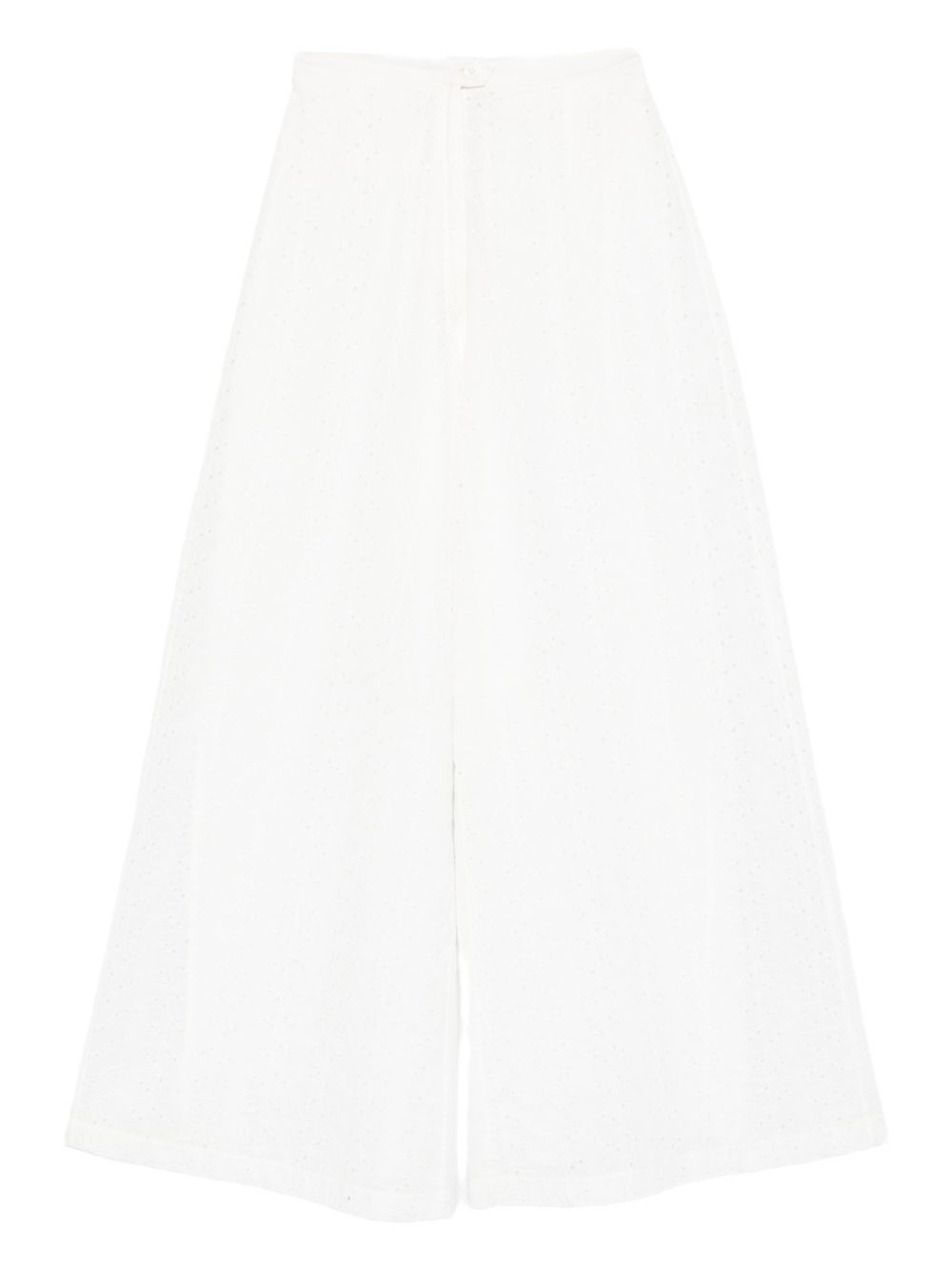 Forte Forte Embroidered cotton trousers WHITE