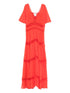 Forte Forte V-neck Cotton and silk v-necked dress RED