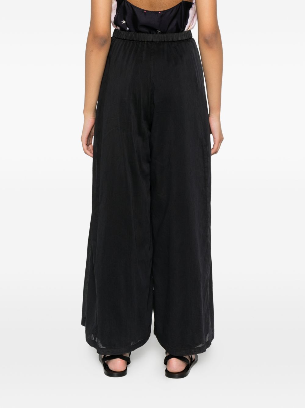 Forte Forte Voile cotton and silk trousers BLACK