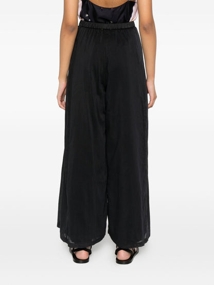 Forte Forte Voile cotton and silk trousers BLACK