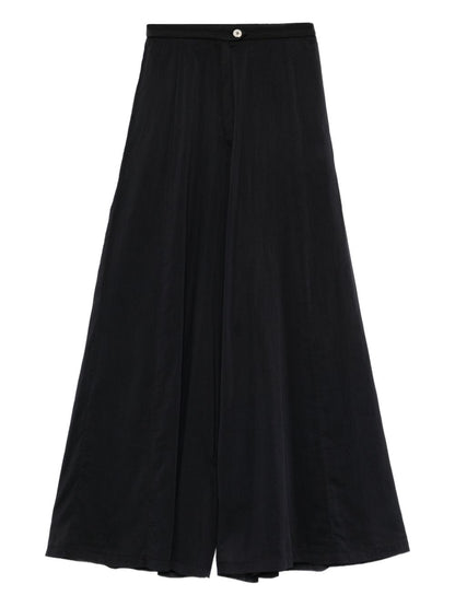 Forte Forte Voile cotton and silk trousers BLACK