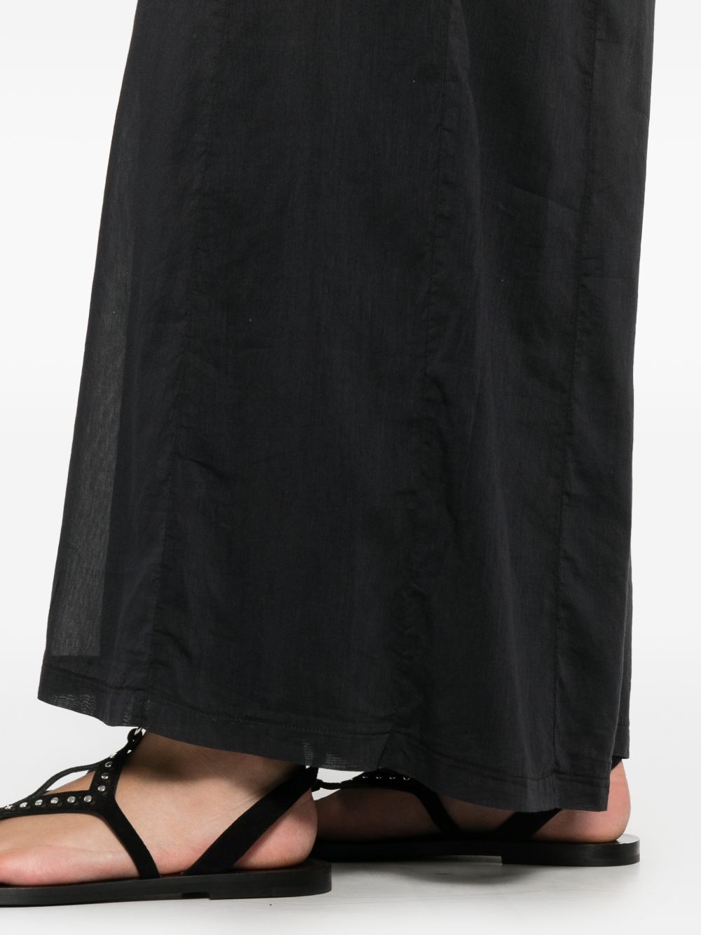 Forte Forte Voile cotton and silk trousers BLACK
