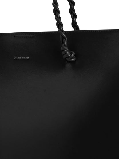 Jil Sander Hand-Knotted Shopper Bag Black