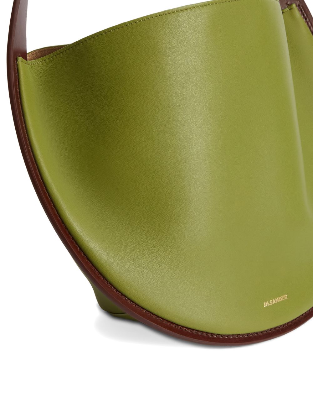 Jil Sander Pivot Leather Hobo Bag Green