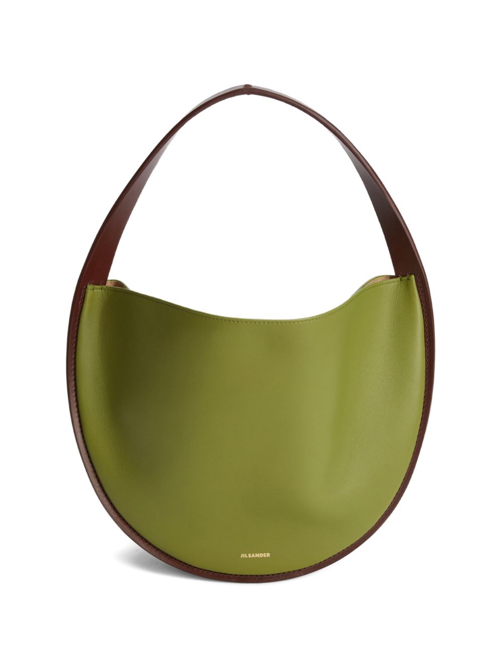 Jil Sander Pivot Leather Hobo Bag Green