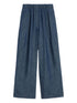 Jil Sander Wide-Leg Cotton Trousers Blue