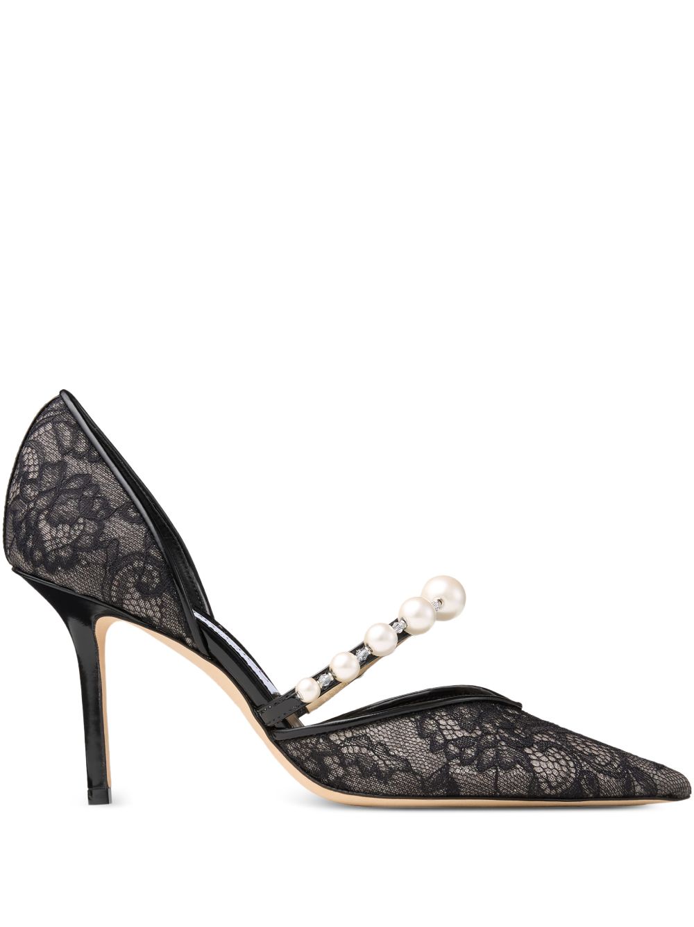 Jimmy Choo With Heel Leather Pumps Black