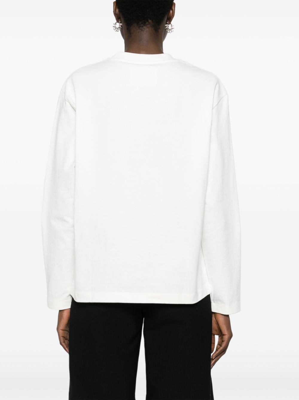 Jil Sander Logo Cotton Jersey T-Shirt White