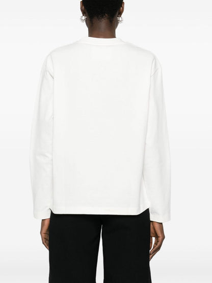 Jil Sander Logo Cotton Jersey T-Shirt White