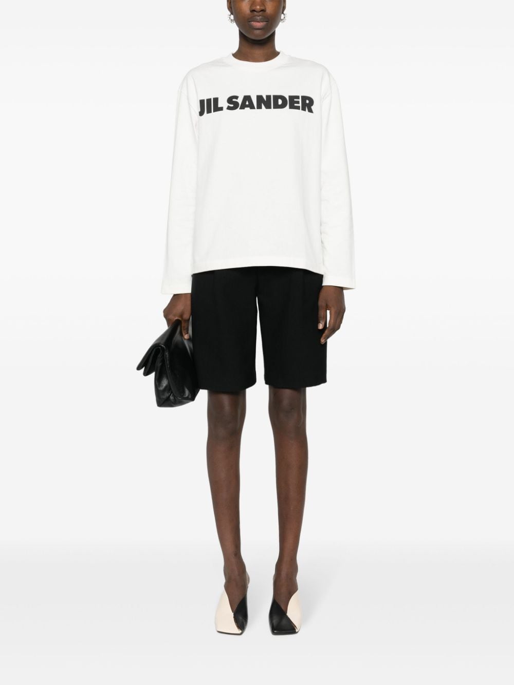 Jil Sander Logo Cotton Jersey T-Shirt White