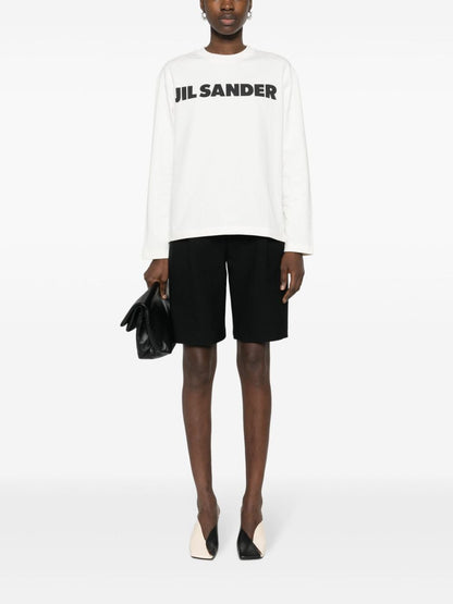 Jil Sander Logo Cotton Jersey T-Shirt White