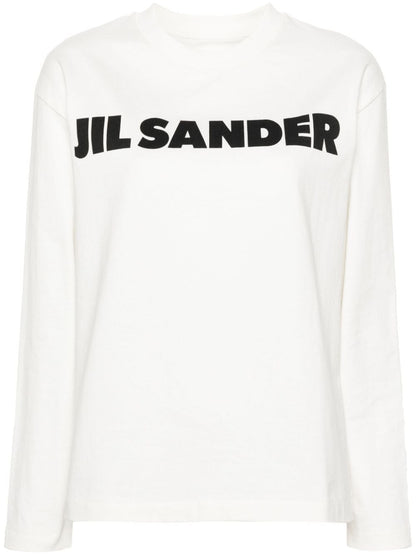 Jil Sander Logo Cotton Jersey T-Shirt White