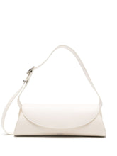 Jil Sander Cannolo Small Leather Shoulder Bag White