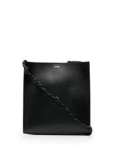 Jil Sander Medium Tangle Leather Shoulder Bag Black