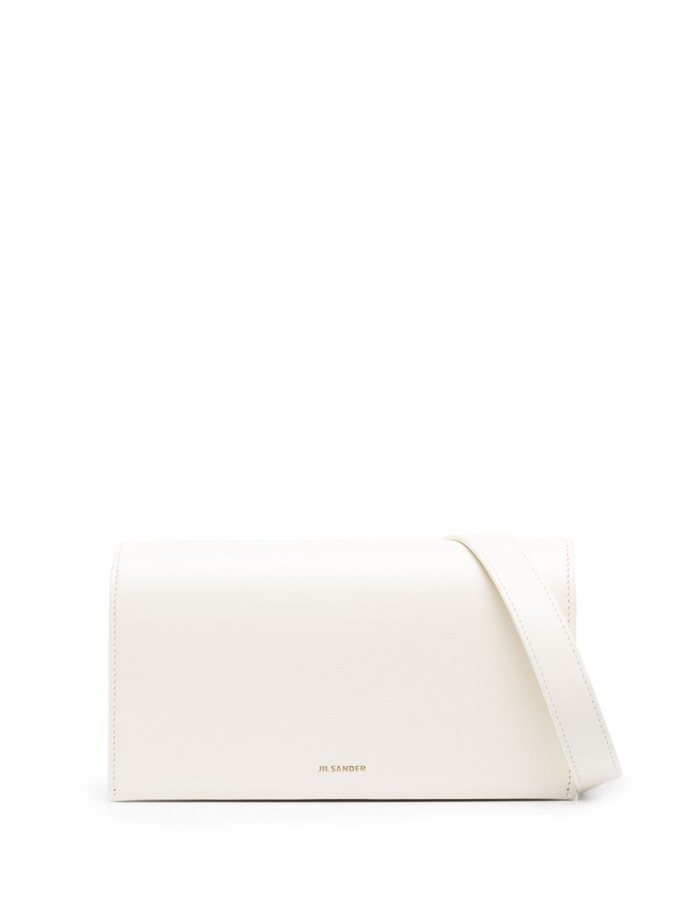 Jil Sander All-Day Leather Shoulder Bag White