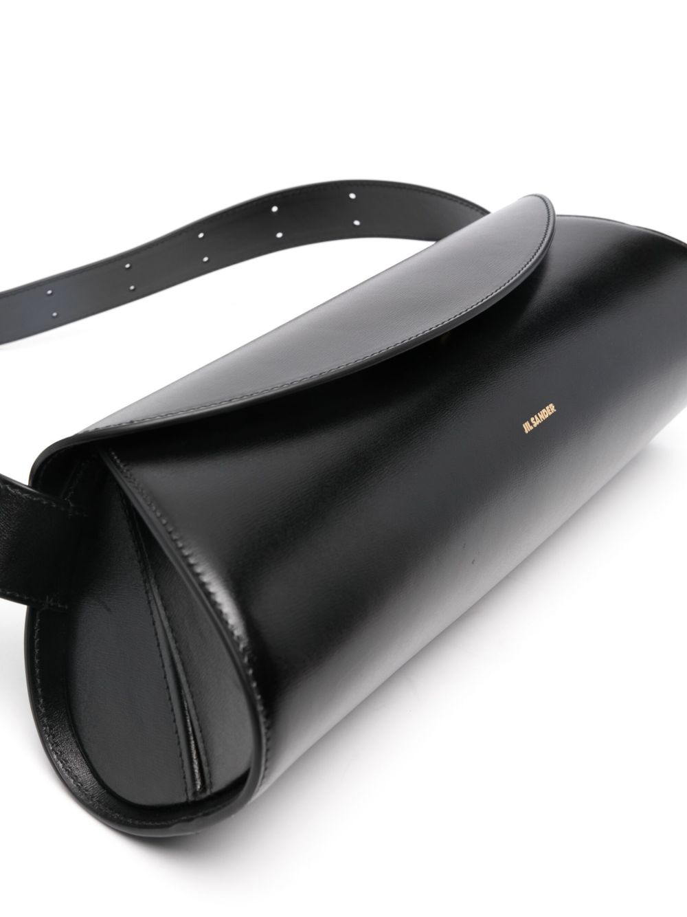 Jil Sander Cannolo Trapeze Shoulder Bag Black