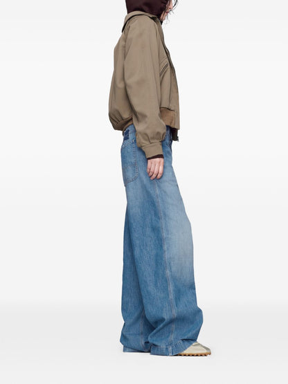 Maison Margiela Wool Zip Jacket Taupe Beige beige