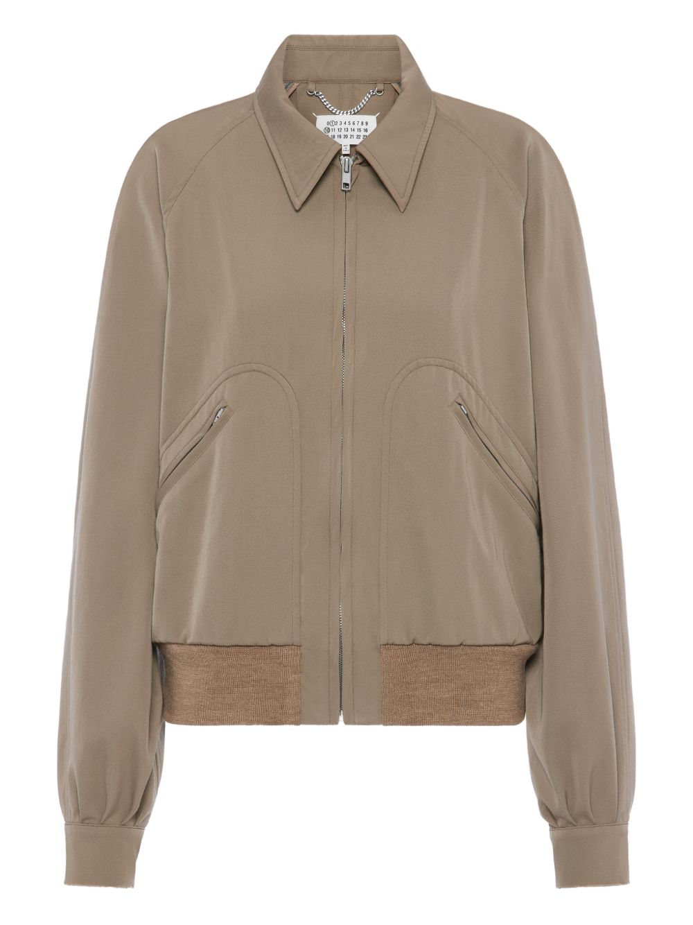 Maison Margiela Wool Zip Jacket Taupe Beige beige