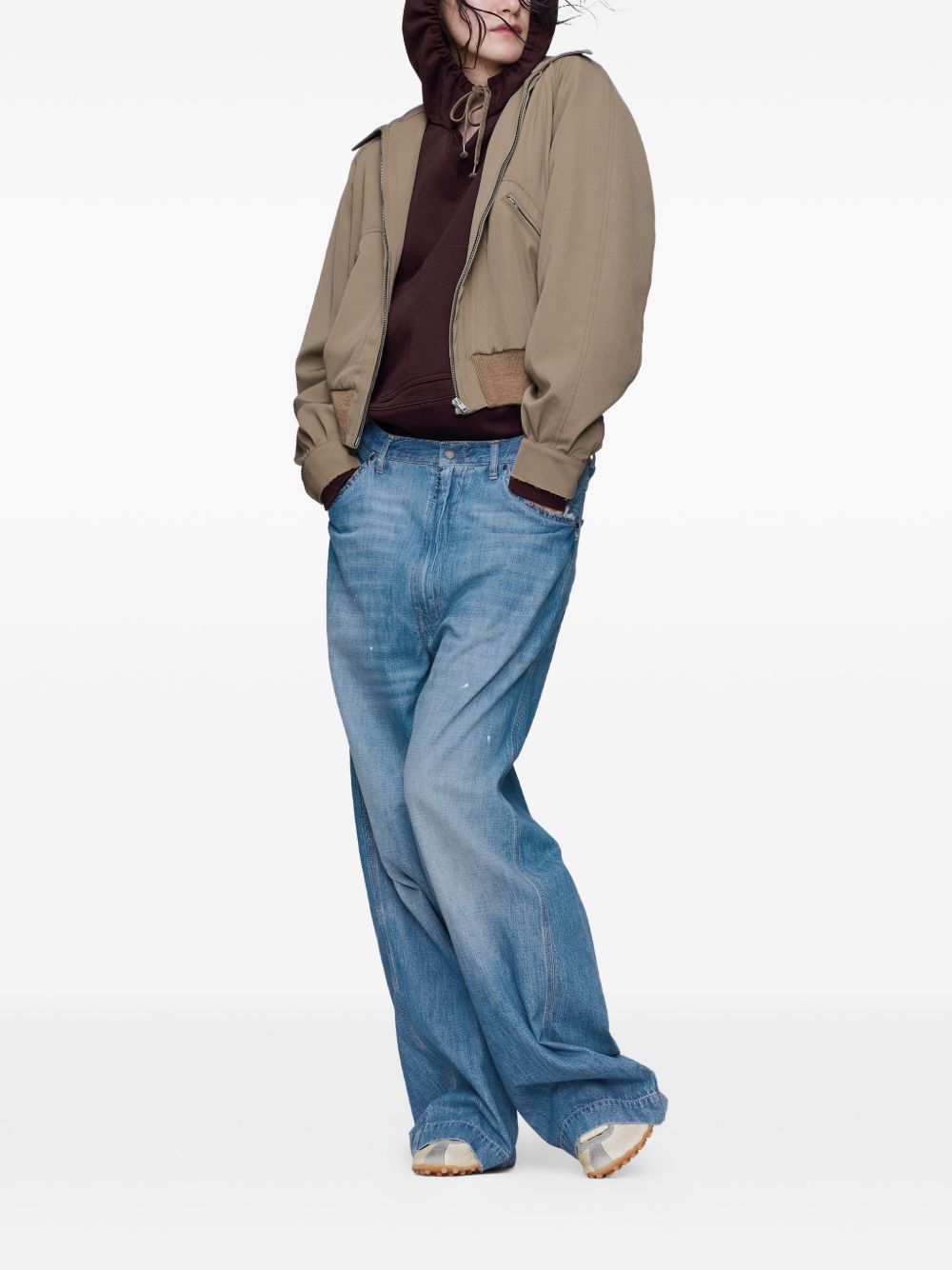 Maison Margiela Wool Zip Jacket Taupe Beige beige