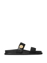 Tory Burch Romy Sport Leather Slides Black black