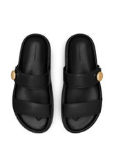 Tory Burch Romy Sport Leather Slides Black black