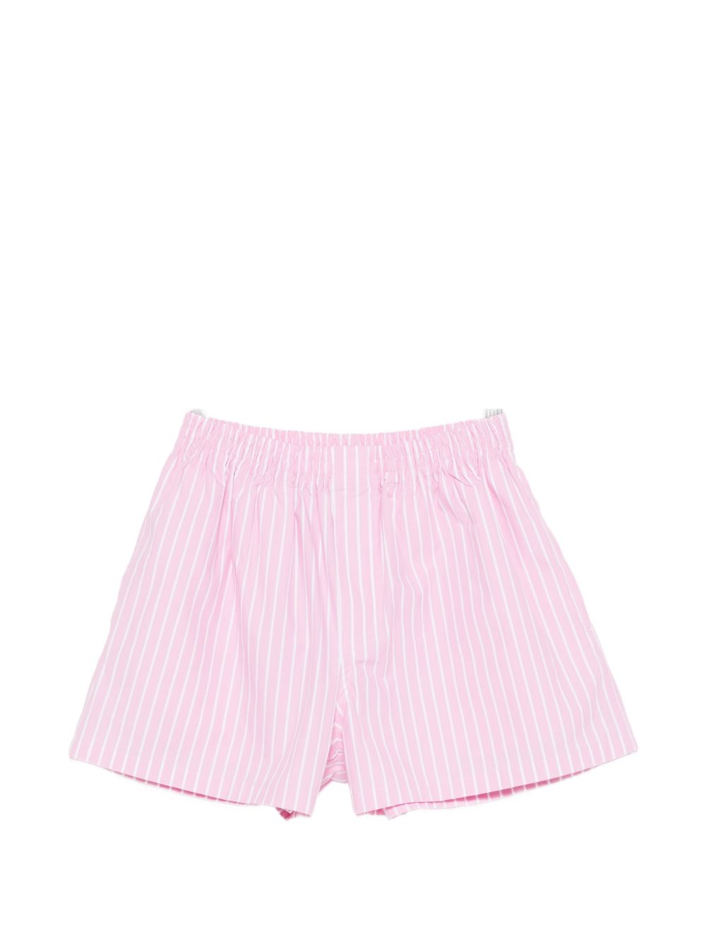 Balenciaga Striped Cotton Shorts Pink