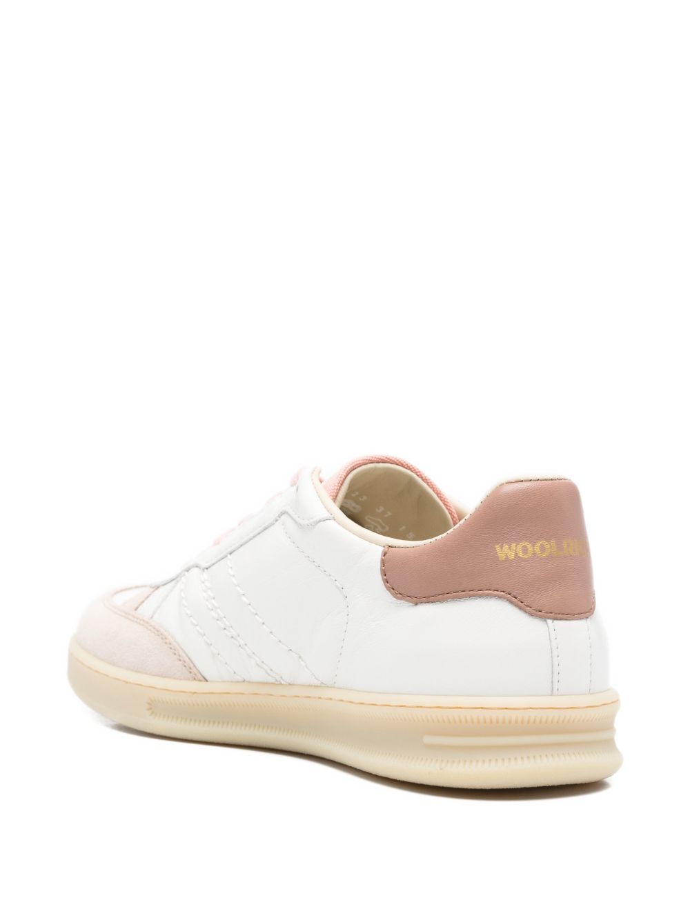 Woolrich Double U Pink Leather Sneakers pink