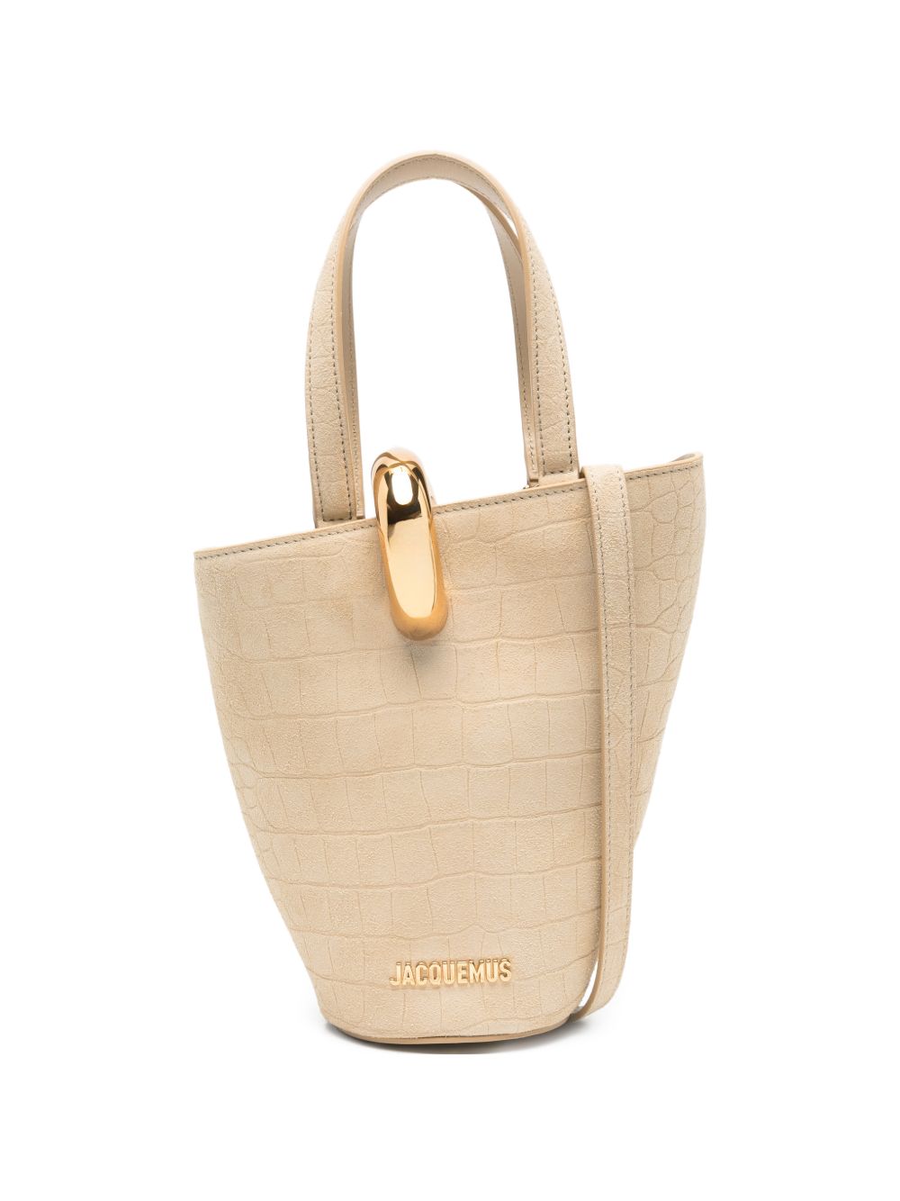 JACQUEMUS Le Petit Bambola Bucket Bag Beige