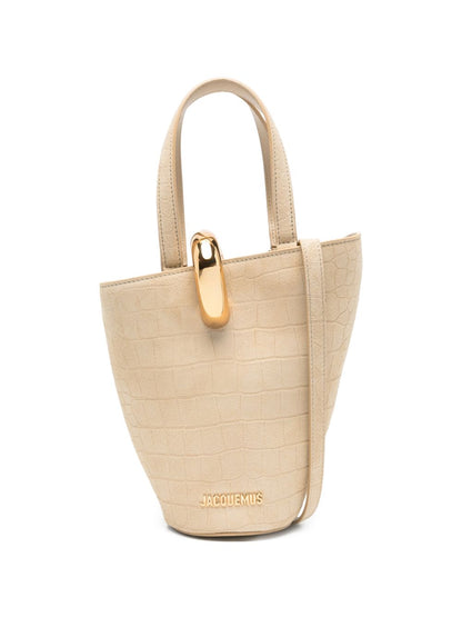 JACQUEMUS Le Petit Bambola Bucket Bag Beige
