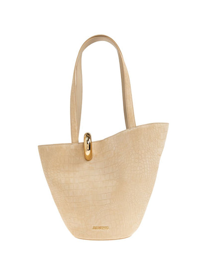 JACQUEMUS Le Bambola Moyen Bucket Bag Beige
