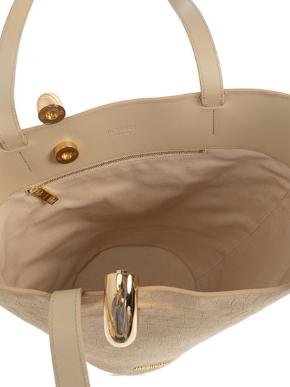 JACQUEMUS Le Bambola Moyen Bucket Bag Beige