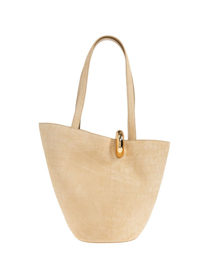 JACQUEMUS Le Bambola Moyen Bucket Bag Beige