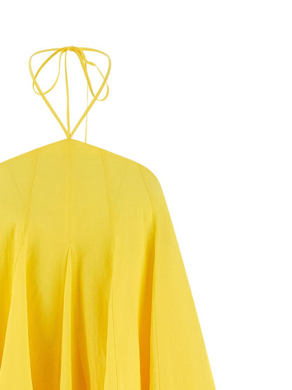 JACQUEMUS Triangle Mini Flared Dress Yellow