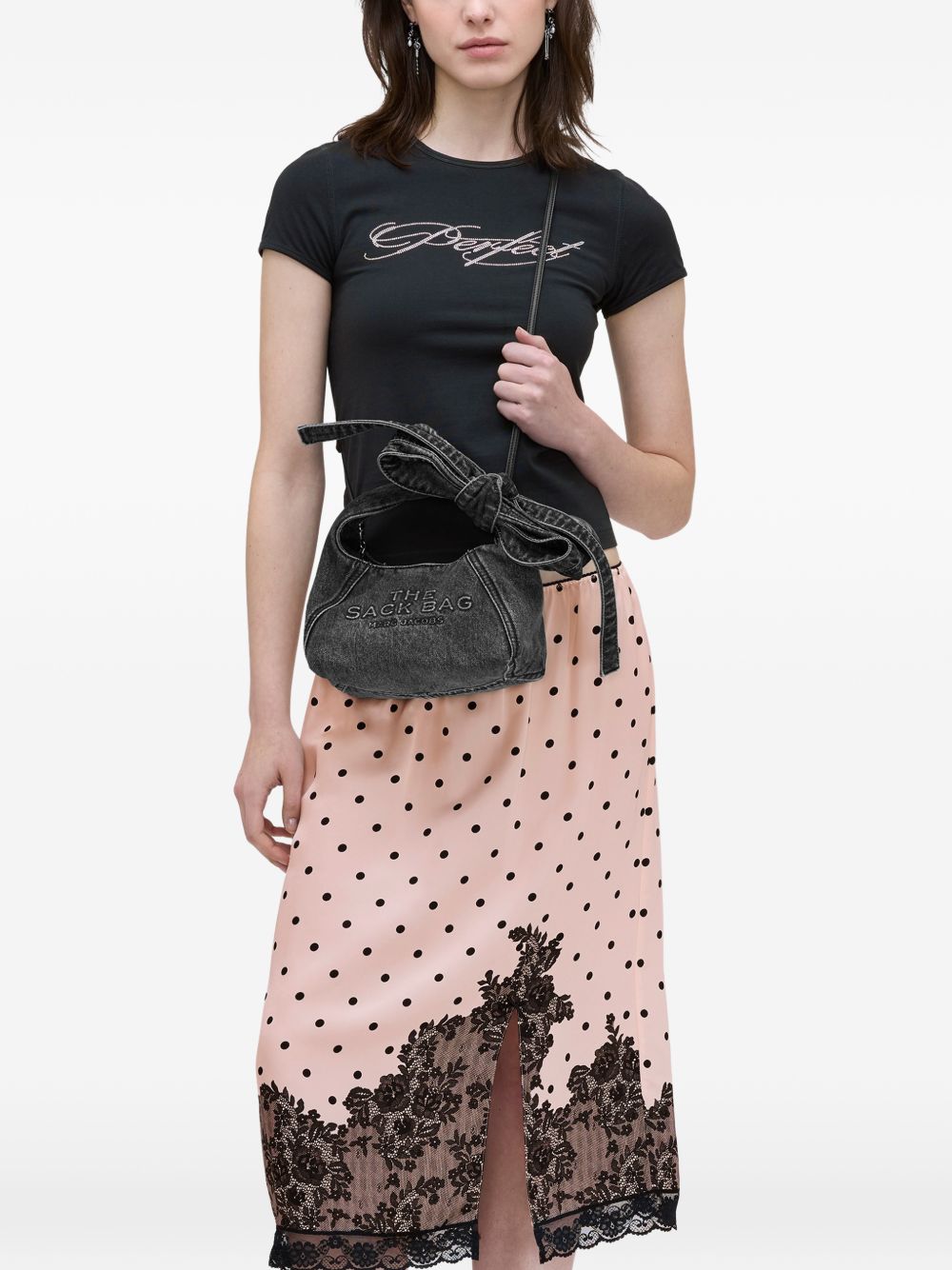 Marc Jacobs Mini Denim Sack Bag Black