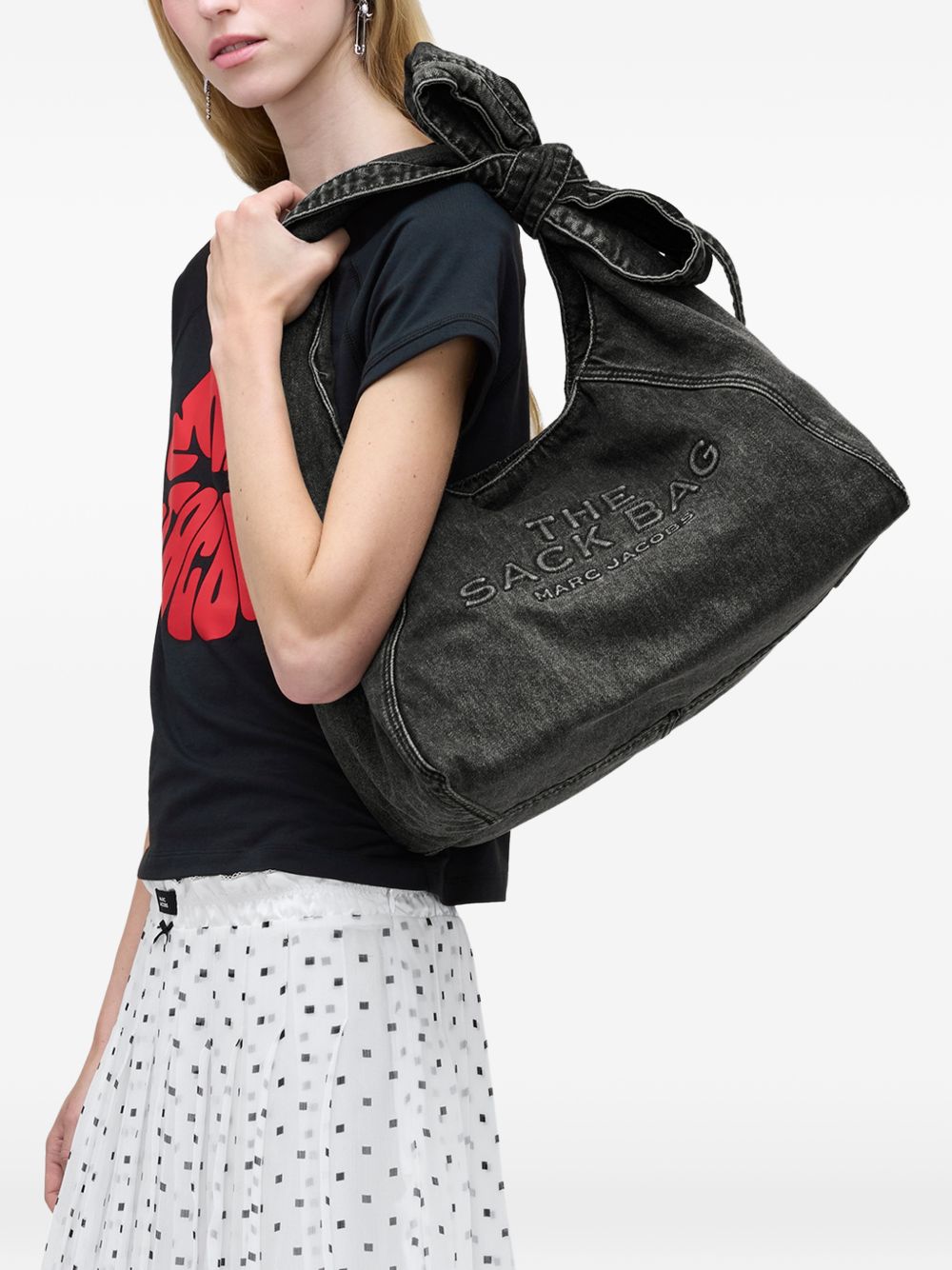 Marc Jacobs The Sack Denim Handbag Black