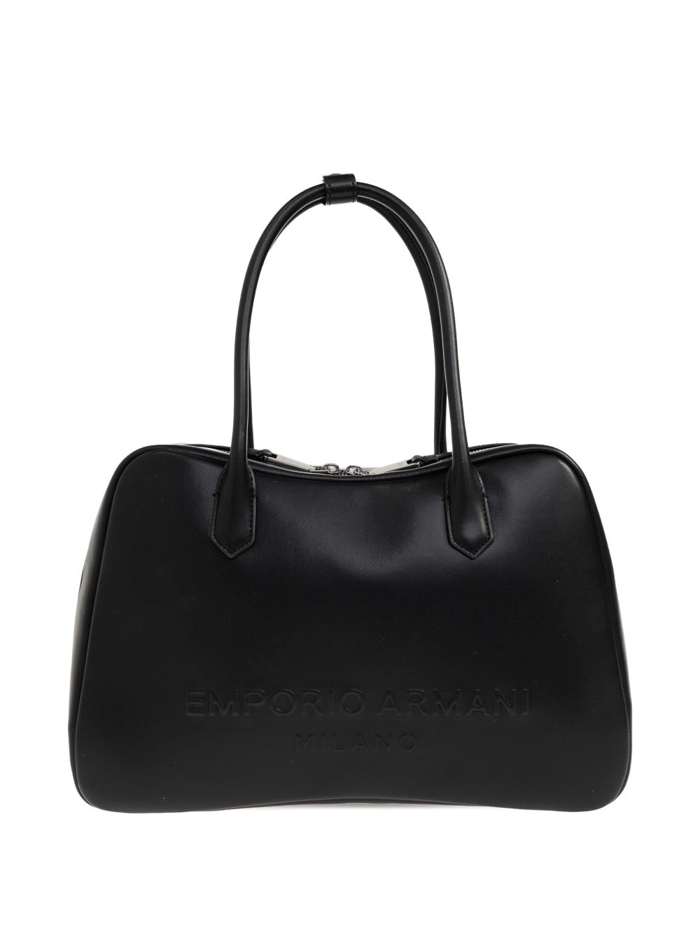 Emporio Armani Top Handle Leather Bag Black
