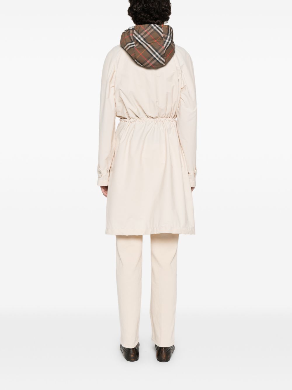 Burberry Nylon Parka Coat Beige
