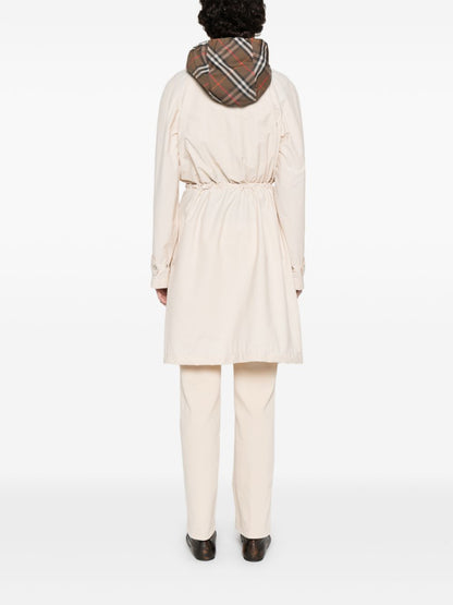 Burberry Nylon Parka Coat Beige