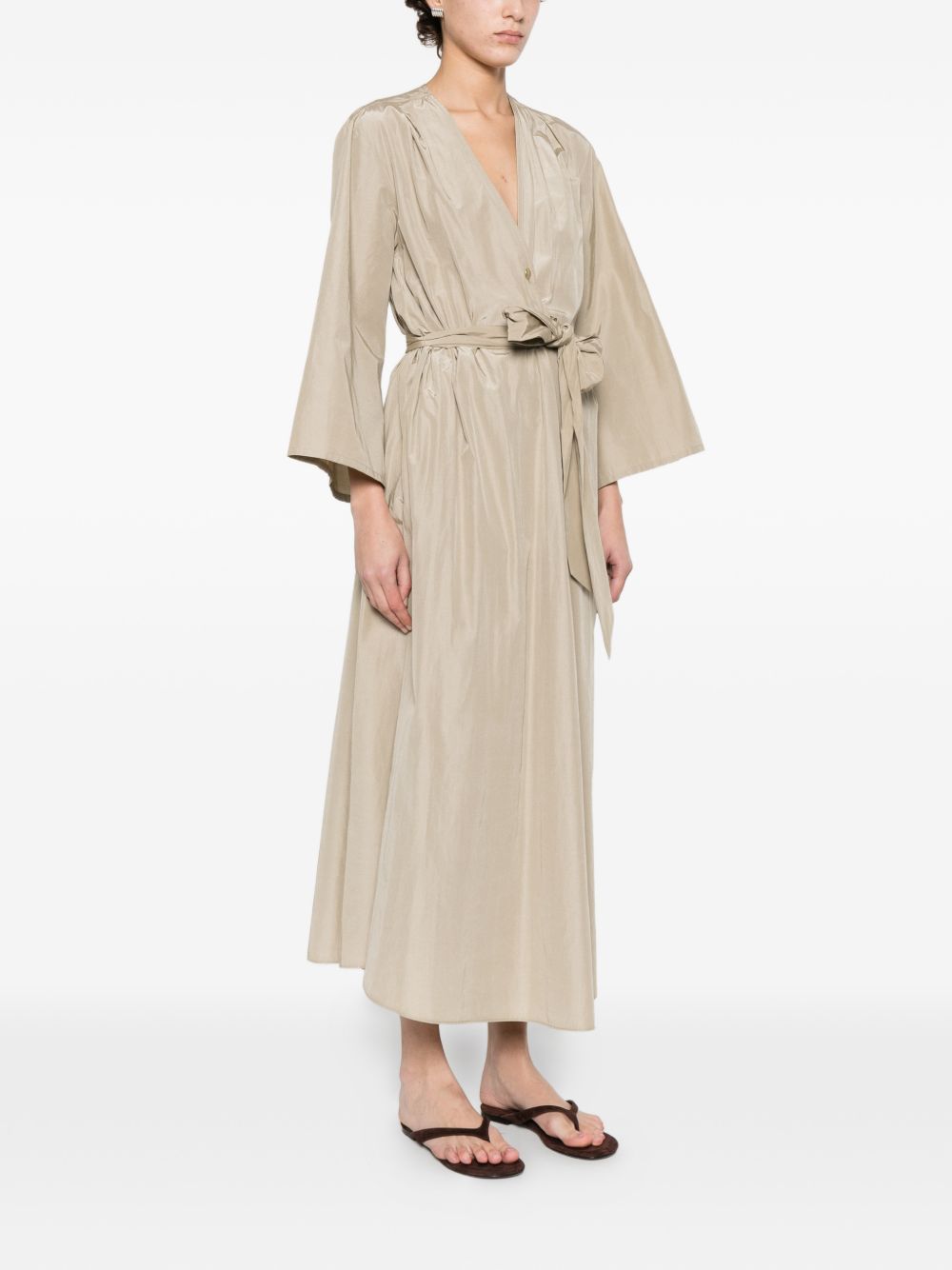 Forte Forte Sleeveless Midi Dress Beige