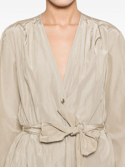 Forte Forte Sleeveless Midi Dress Beige