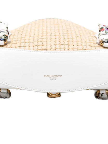 Dolce &amp; Gabbana Capri Straw Shopper Bag Beige