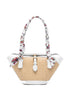 Dolce & Gabbana Capri Straw Shopper Bag Beige