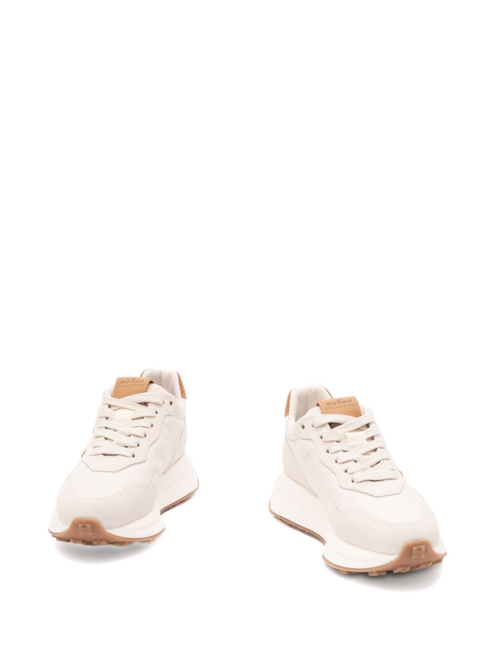 Hogan Leather Low-Top Sneakers Beige