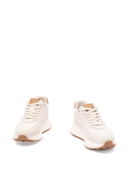 Hogan Leather Low-Top Sneakers Beige